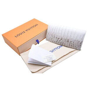 Louis Vuitton Sahara Portefeuille Wallet Brazza Crocodile Himalayas